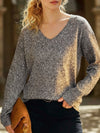 Classic V Neck Knit Sweater Pullover