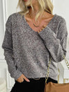 Classic V Neck Knit Sweater Pullover