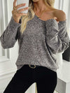 Classic V Neck Knit Sweater Pullover