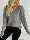 Classic V Neck Knit Sweater Pullover