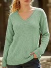 Classic V Neck Knit Sweater Pullover