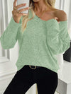 Classic V Neck Knit Sweater Pullover