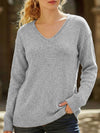 Classic V Neck Knit Sweater Pullover