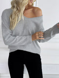 Classic V Neck Knit Sweater Pullover
