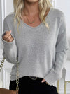 Classic V Neck Knit Sweater Pullover