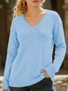 Classic V Neck Knit Sweater Pullover