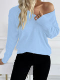 Classic V Neck Knit Sweater Pullover