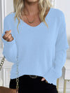Classic V Neck Knit Sweater Pullover