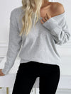 Classic V Neck Knit Sweater Pullover