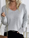 Classic V Neck Knit Sweater Pullover
