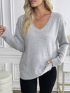 Classic V Neck Knit Sweater Pullover