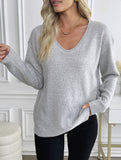 Classic V Neck Knit Sweater Pullover