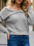 Sailor Collar Short Knit Sweater