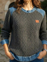Ethnic Vintage Crewneck Sweatshirt for Women_CWOSWL09167