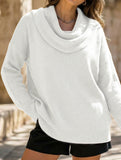 Solid Knit Long Sleeve Sweater Top_CWOSWL09186