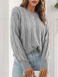 Women's openwork loose casual knit sweater_CWOSWL09204