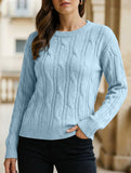 Women's openwork loose casual knit sweater_CWOSWL09204