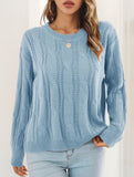 Women's openwork loose casual knit sweater_CWOSWL09204