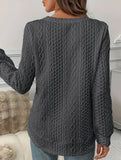 Versatile textured loose-fitting drop-shoulder sweatshirt_CWOSWL09211