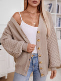Vintage Loose Knit Cardigan Long Sleeve