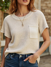 Casual cropped vest sweater