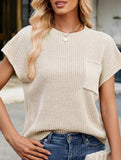 Casual cropped vest sweater