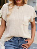 Casual cropped vest sweater