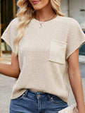 Casual cropped vest sweater