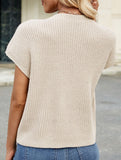 Casual cropped vest sweater