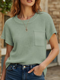 Casual cropped vest sweater