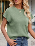 Casual cropped vest sweater