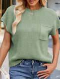 Casual cropped vest sweater