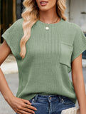 Casual cropped vest sweater