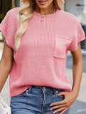 Casual cropped vest sweater