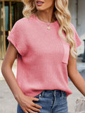 Casual cropped vest sweater