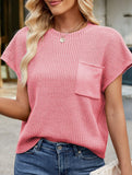 Casual cropped vest sweater