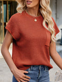 Casual cropped vest sweater