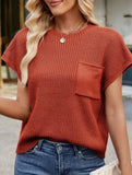 Casual cropped vest sweater
