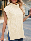 Casual turtleneck sleeveless sweater