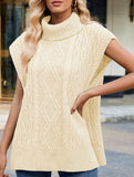 Casual turtleneck sleeveless sweater