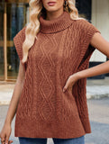 Casual turtleneck sleeveless sweater