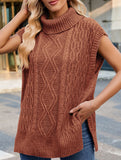 Casual turtleneck sleeveless sweater