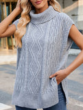 Casual turtleneck sleeveless sweater