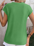 Retro style Reverse weave solid color T-shirt