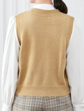 Women's cable knit vest sweater