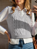 Women's cable knit vest sweater