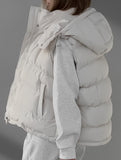 Sleeveless hooded down jacket vest
