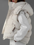 Sleeveless hooded down jacket vest