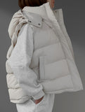Sleeveless hooded down jacket vest