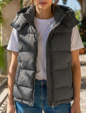 Sleeveless hooded down jacket vest